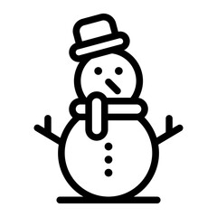 Sport Snowman line Icon