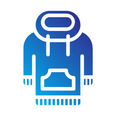 Ski Jacket Solid Gradient Icon