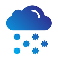 Ski Weather Solid Gradient Icon