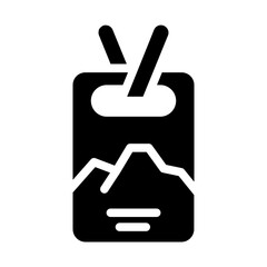 Obraz premium Ski Lanyard Solid icon