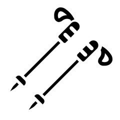 Ski Sticks Solid icon