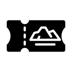 Ski Ticket Solid icon