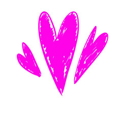 hand drawn valentine shape element for your asset