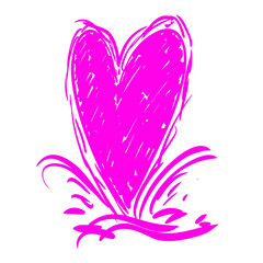 hand drawn valentine shape element for your asset