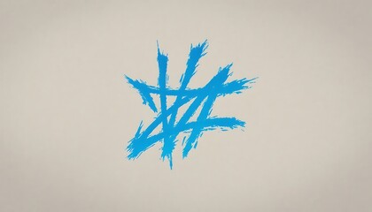 Abstract Blue Starburst Brush Strokes Art Print