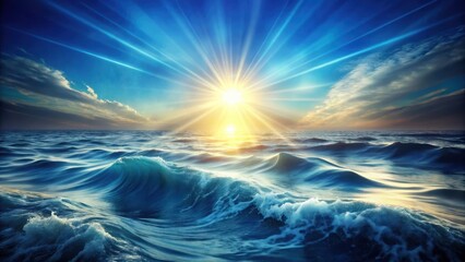 Glowing Light Rays Abstract Twisting Rip Tide Ocean Loop Background