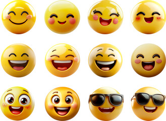 Fototapeta premium set of emojis