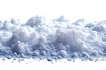 Icy, crystalline snowdrift; winter wonderland texture.