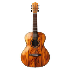 Obraz premium Exquisite Acoustic Guitar Wooden Handcrafted Musical Instrument Closeup View