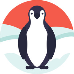 Obraz premium Penguins are fascinating birds found in the cold climates of the Southern Hemisphere, although they are sometimes associated with Alaska’s colder regions.