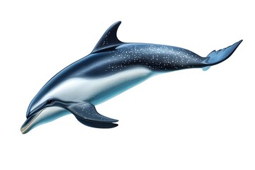 Obraz premium Dolphin Isolated on White Background.