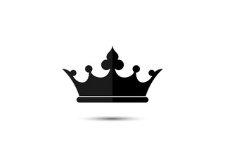 Simple and elegant black crown icon, symbolizing monarchy or royalty