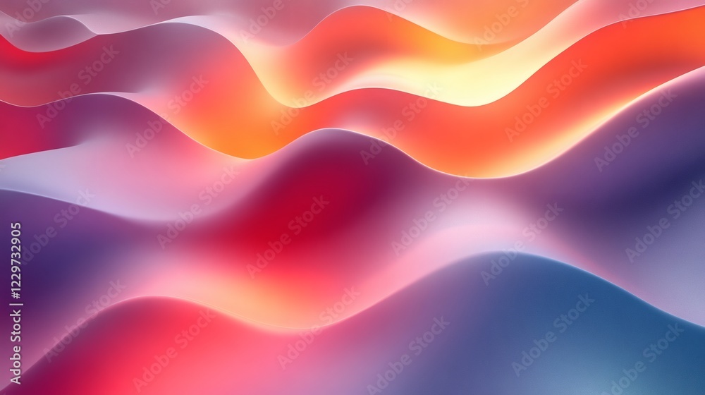 Aufkleber modern 3d art design dynamic shapes and smooth gradients creating a visually striking abstract backg
