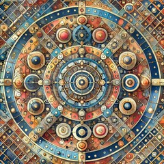 Naklejka premium Geometric Patterns communication system Cont