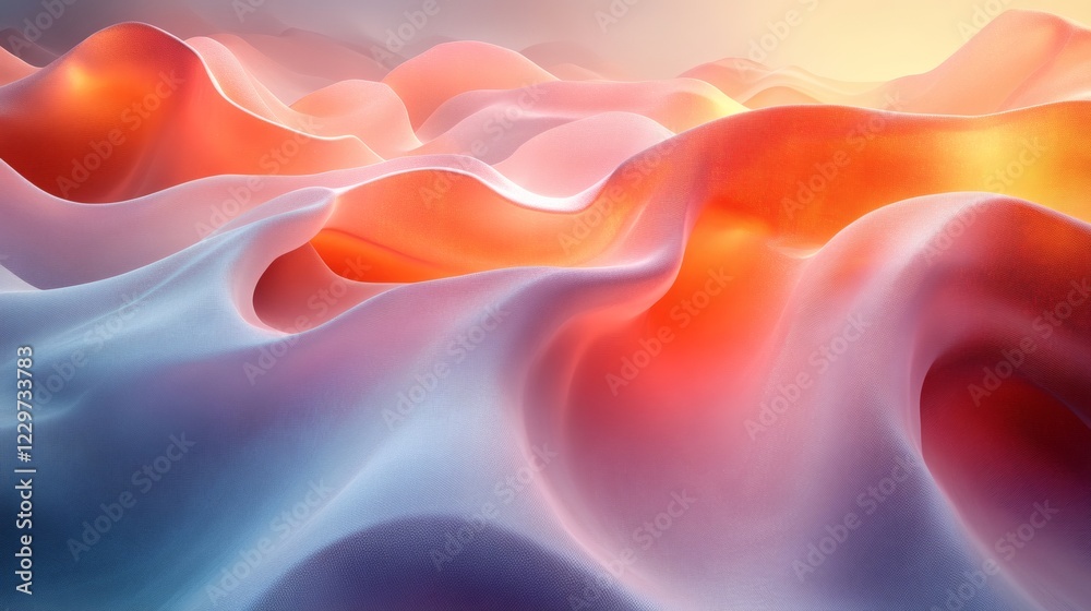 Aufkleber modern 3d art design dynamic shapes and smooth gradients creating a visually striking abstract backg