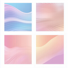 Fototapeta premium Trendy Instagram post templates with pastel gradients