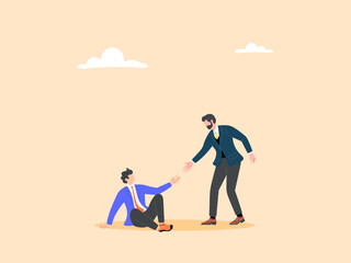 Helping others through failure or crisis to get back on their feet