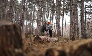 Caucasian adult couple kissing each other on a Valentine's Day.