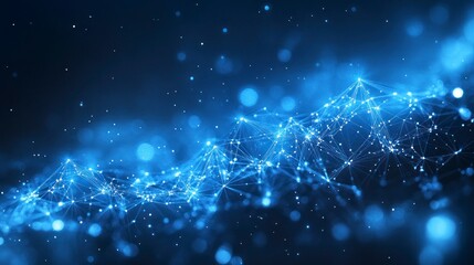 Obraz premium Abstract Blurry Background with Twinkling Stars and Soft Blue Light Patterns for Creative Overlay Design