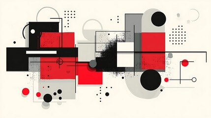 Obraz premium Abstract geometric shapes composition