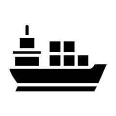 Obraz premium Vector Design Cargo Ship Icon Style