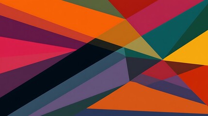 Fototapeta premium Abstract geometric shapes. Colorful triangles background. Potential use Presentation background