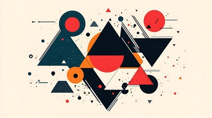Abstract geometric shapes composition (4)