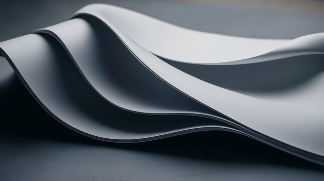 Futuristic eink display on flexible glass in softlit studio