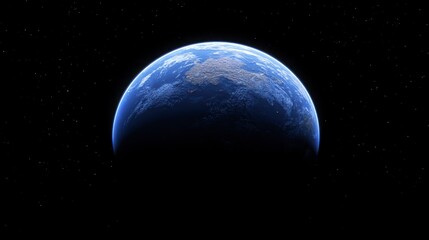 Fototapeta premium Stunning Blue Sunrise Over Earth Viewed From Space in High Definition Gigapixel Quality