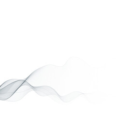 Blue abstract wave. Vector curves. Eps 10