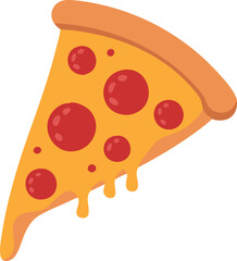 Tasty Pizza Slice Graphic: Cartoon Style Food Illustration