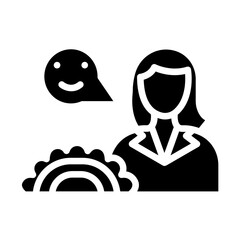 Vector Design Food Vendor Female Icon Style