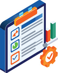 Analysis Document Vector Illustration for Business Reports"