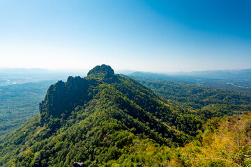 Fototapeta premium Wat Chaloem Phra Kiat Phrachomklao Rachanusorn in Lampang, Thailand. Temple of the Floating Pagodas 