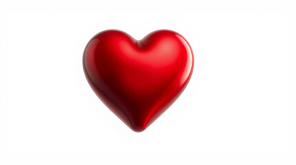 Fototapeta premium red heart isolated on white