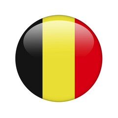 The Belgian flag in the form of a glossy icon