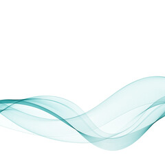 Blue wave pattern. Vector template. Abstract decor element.