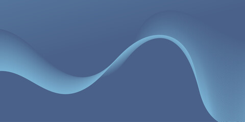 Abstract Blue Wave Design Background. A gradient background shows a blue, wave-like shape flowing horizontally across the screen. It is a visual element.