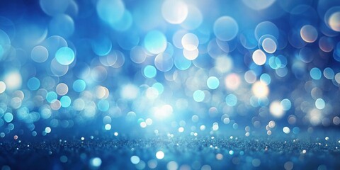 Obraz premium Abstract Blue Glitter Background with Sparkling Bokeh Lights Perfect for Festive Designs and Celebrations