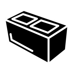 Vector Design Concrete Block Icon Style