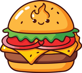 Delicious Burger Vector Illustration for Food Lovers