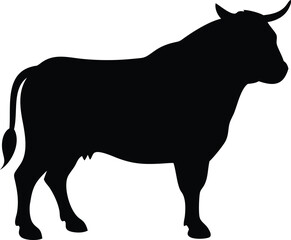 Minimalist Bull Icon in SVG Format
