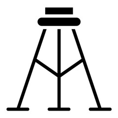 Vector Design Surveyor's Tripod Icon Style