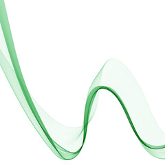 Abstract green wavy lines. Colorful vector background. smoke transparent green wave. Eps 10