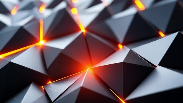 Low poly effect, polygonal plates