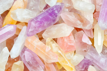 Colorful crystals background texture