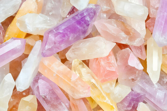 Colorful crystals background texture