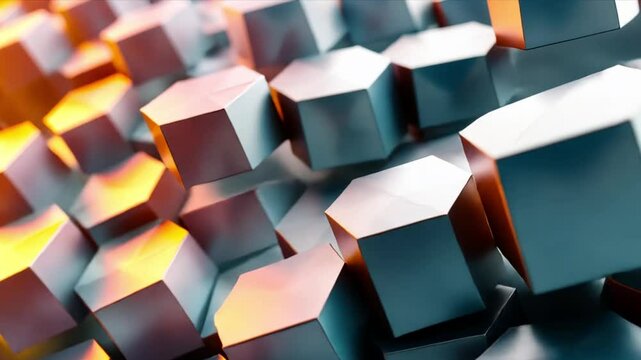 Hexagonal cylinders in motion
