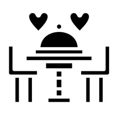 Vector Design Dinner Date Icon Style