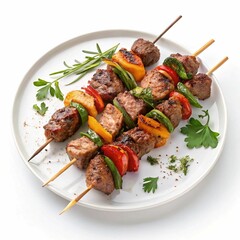 grilled meat with vegetables